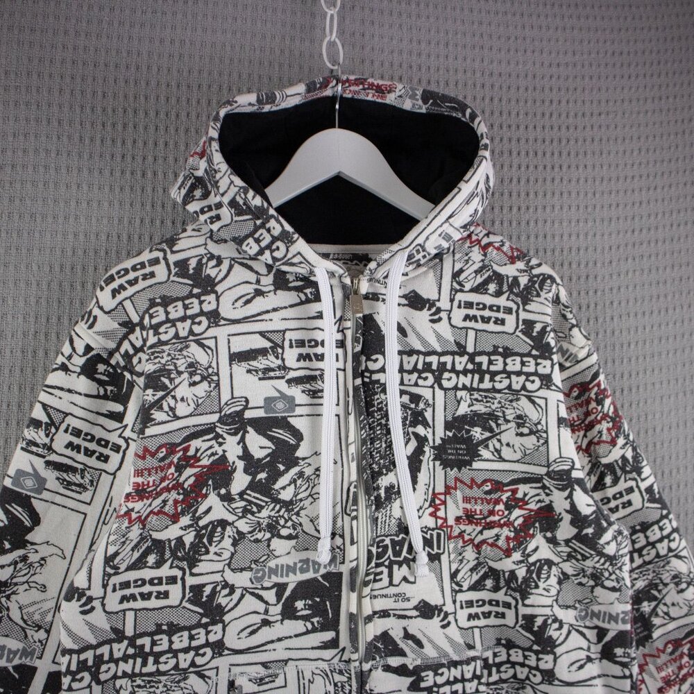 Mecca Jeans Comic Book AOP Zip Up Hoodie Mesn Medium - Picture 2 of 8